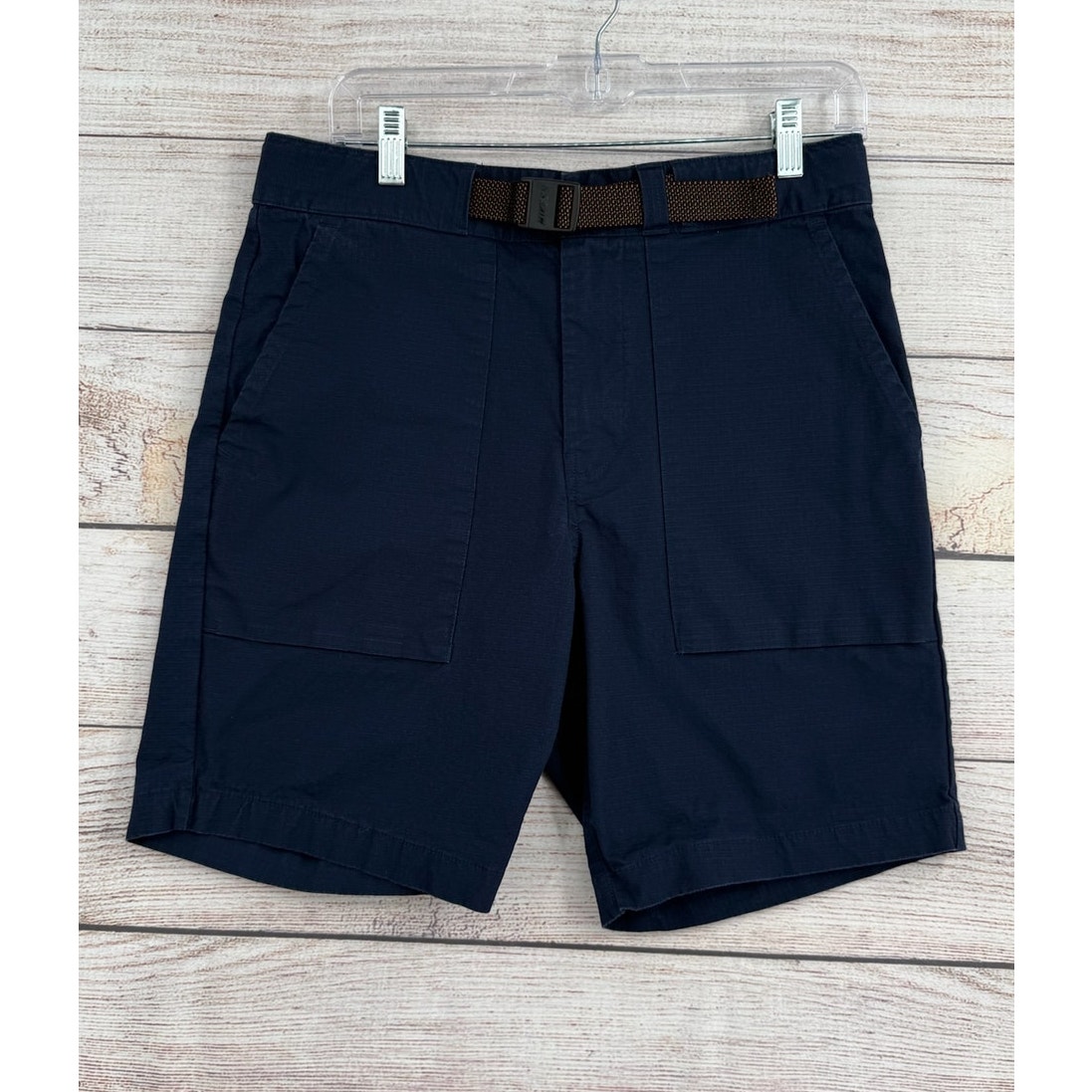 Nike Sb Ripstop Belted Skater Shorts Mens 30/M Navy Blue 5 Pocket